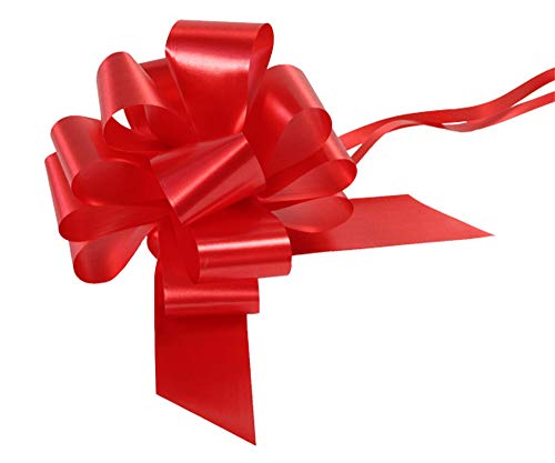 Large Plain Red Pull Bow - Ideal As Gift Wrap Florist Wedding Bow