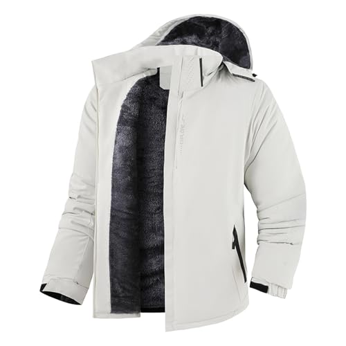 マウンテンパーカー メンズ 大きいサイズ アウトドアジャケット 防撥水 防風 防寒 登山服 厚手 裏起毛 暖かい アウター 無地 長袖 フード付き シンプル 冬服 ゆったり 大きいサイズ カジュアル トップス ポケット付き フード付き 着やすい アウトドア