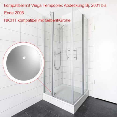 Duschabfluss Abdeckung, 112 mm Duschablauf Deckel, Chrom Duschdeckel für Dusche und Badewanne für 6958.99, Dusche Abfluss Abdeckung