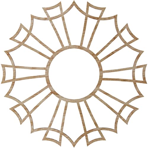 Image of Ekena Millwork 22 inchOD x 7 3 /4 inchID x 1 /4 inchT Augustus Wood Fretwork Pierced Ceiling Medallion, Red Oak