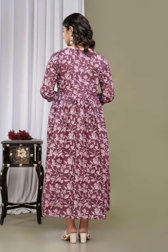 Image of Maternity Feeding Kurtis for Women Cotton - Zip Access Nursing Dress | Comfortable Pregnancy Wear | Stylish Feeding Kurti | Soft Cotton Maternity Dresses for Womens