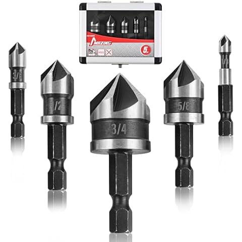 MAZING 5PCS Countersink Drill Bit Set Cover