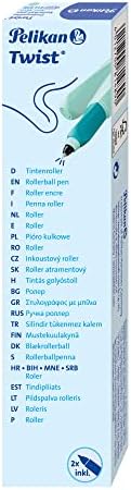 Pelikan® Pióro kulkowe Twist | Średnia stalówka | Na naboje atramentowe | Młodzieżowy Design | Biuro Szkoła Studia Praca | Do pisania Kaligrafii Komfortowe i Gładkie pisanie | Neo mint
