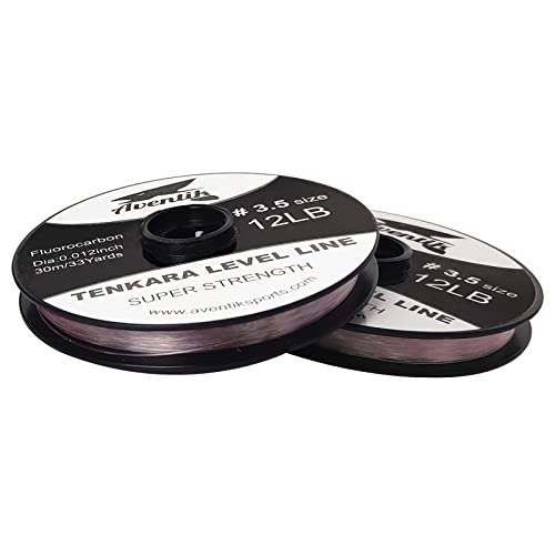 66yds-60m Aventik Fluorocarbon Fishing Line Tenkara Level Line Fly Line Fly Leader Lightweight Low Visibility Highly Abrasion Resistant Fast Sinking 30m/Spool #3.0,#3.5,#4.0 (Fluorescent, 3.5)