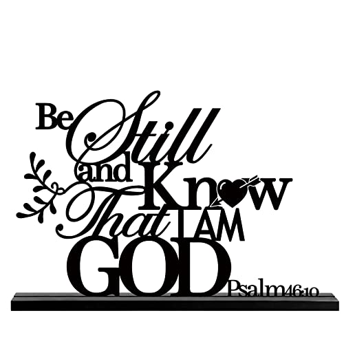Jetec I Still Remember The Days I Prayed Sign Inspirational Table Blessed Signs Motivational Decor Farmhouse Table Home Centerpieces Faith Wooden Shelf for Living Room Office(Be Still)