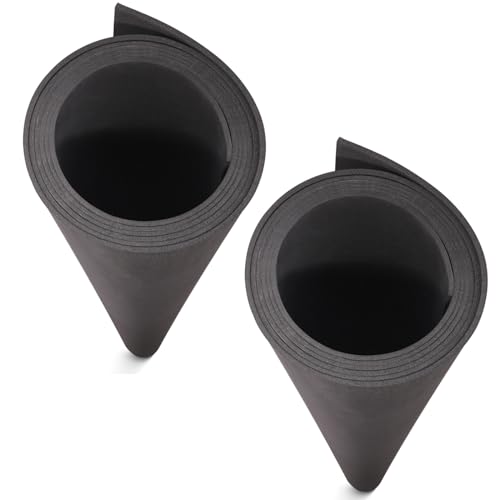 2-Pack Negra Goma EVA 3mm, MEARCOOH 150cm*90cm Grande Cosplay Espuma EVA, Rollo Goma EVA Densidad 86kg/m3 para Cosplay, Manualidades, Proyectos DIY (2PCS 3mm Negra)