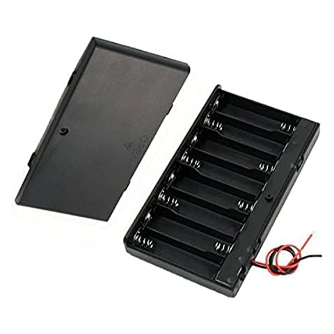 CO-RODE 8 x AA 12V Battery Holder Case Box Wired ON/Off Switch w Cover Pack of 2 Cover