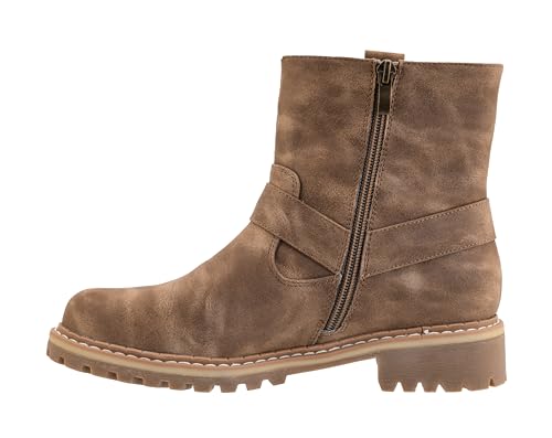 Corkys Footwear Fall In Love Modest 1.25-Inch Heel Booties with Memory Foam Insoles, Full Inside Zip, and Harness Detail – Stylish & Comfortable Fall Essential