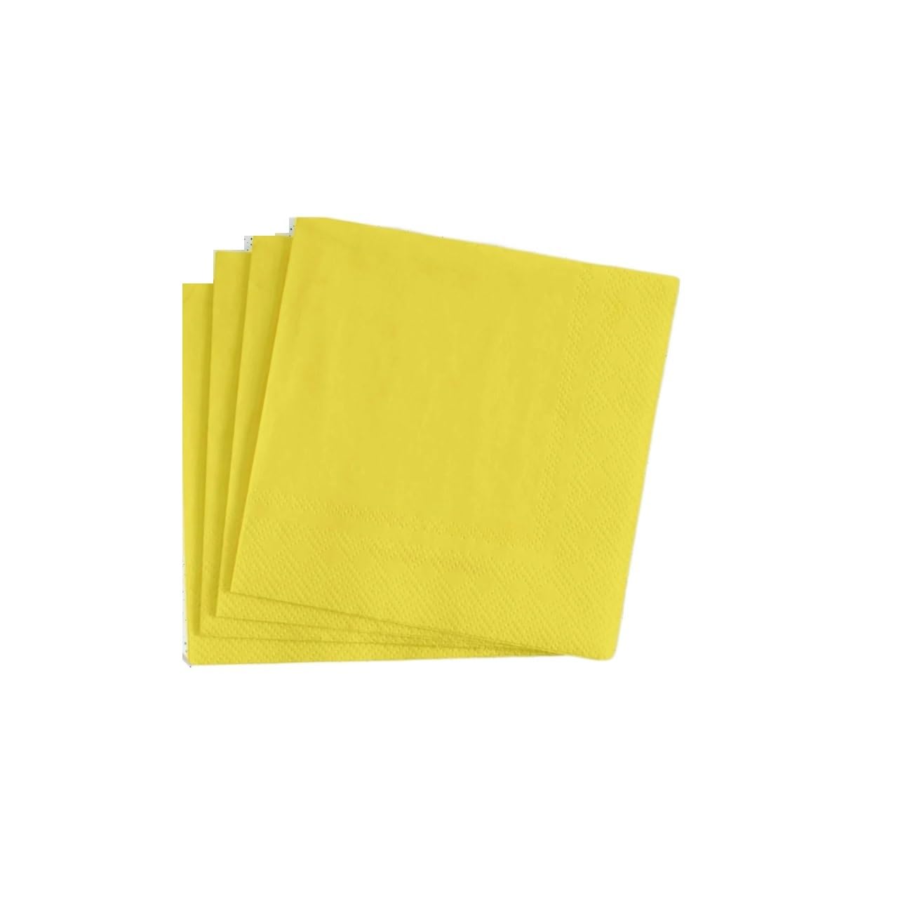 Servilletas De CóCtel,Servilletas Cocktail Servilletas De Papel Personalizadas, Multicolores Aniversario Con Tu Texto For Bodas, Cumpleaños, Cócteles Y Fiestas(Yellow,300pcs)
