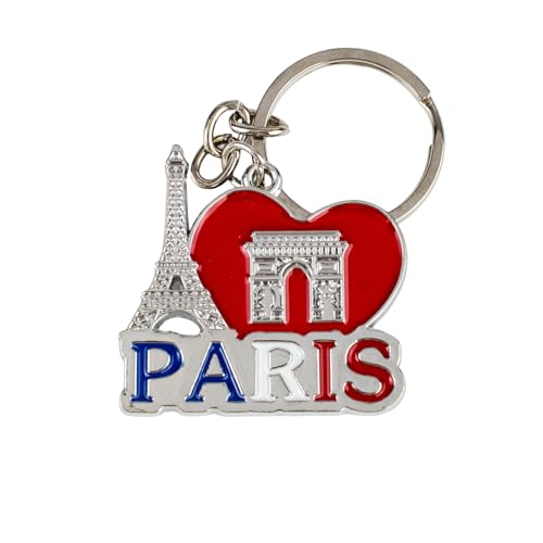 Paris Keychain, Eiffel Tower Arc De Triomphe Keyring, France Pride