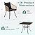 ECOTOUGE 5 Piece Patio Dining Set, Wicker Outdoor Furniture Set w/Glass Square Table, 4 PCS Chairs w/Waterproof Cushions for Backyard Garden Deck, Yellow/Black