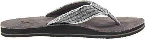 Sanuk Men's Fraid Not Flip-Flop, Charcoal, 18 | Image 2