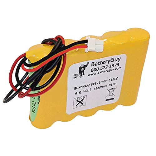 BatteryGuy Nickel Metal Hydride Battery 6.0V 1800mAh ~- BGNMHAA1800-5DWP-500EC Replacement Battery (Rechargeable)