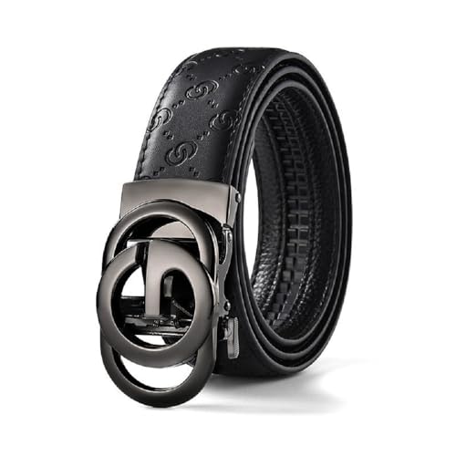 Ratchet Designer Belts for Men Leather Belts with Automatic G Buckle,Mens Belt with Gift Box