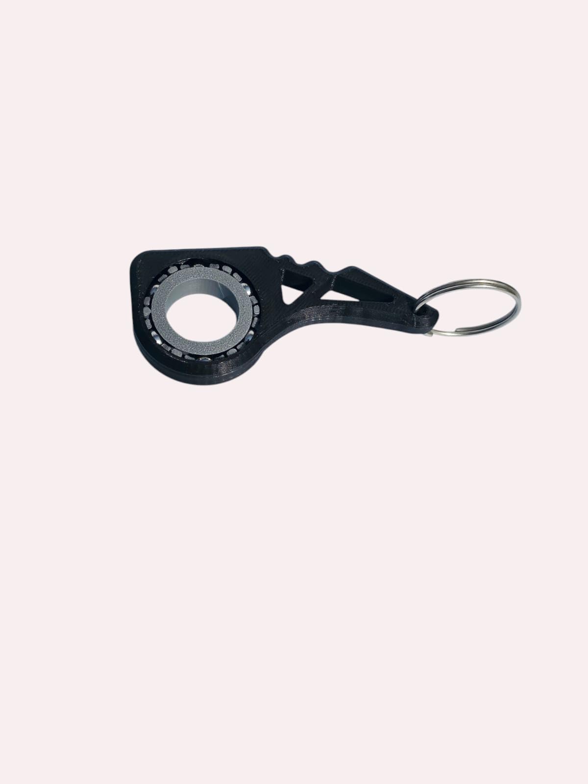 Spinner Keychain, Black, Fidget Bearing Key Ring, Portable Stress Relief EDC Toy-image-20