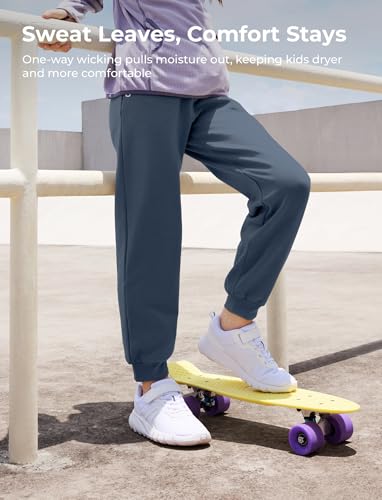 PATPAT Kids Dual-Tech Sweatpants –Warmth-Boost & One-Way Wicking Quick-Dry Tech Pants, Boys & Girls Athletic Fleece Jogger4