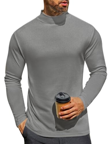 Ekouaer Men's Mock Turtleneck Long Sleeve Turtle Neck Tops Thermal Shirts - image 1