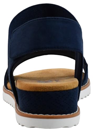 Image of Skechers Women's Desert Kiss-Stretch Quarter Strap Sandal Flat
