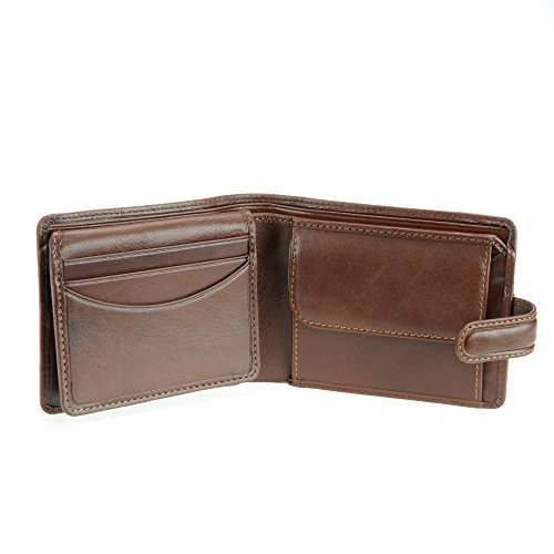 Visconti Tuscany 48 Secure RFID Blocking Genuine Leather ID Wallet (Tan)