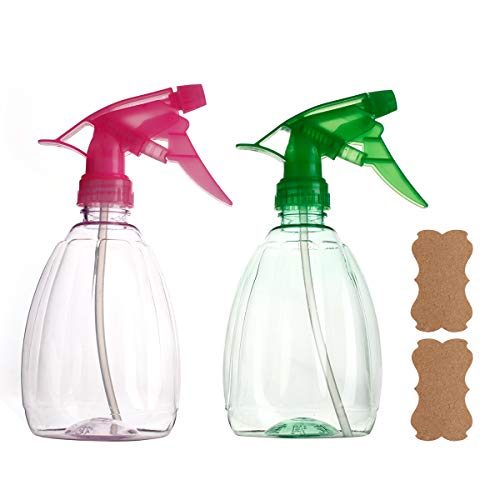 QINOL Shampoo Bottles 500ml Refillable Empty PET Plastic Shampoo, Conditioner & Wash Shower Dispenser Pump or Spray Bottle Pack of 2