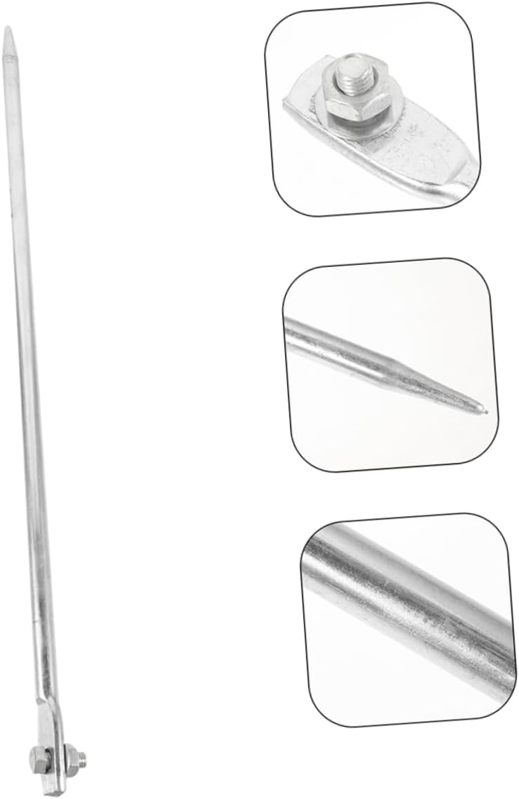 2pcs Galvanized Grounding Rods Iron Grounding for Electrical Systems Easy to Install for Antennas Home and Garden Safety