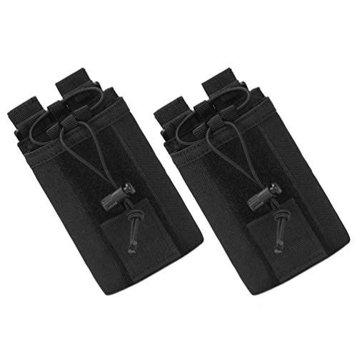 ARTIBETTER 2PCS Molle Saco Titular Caso Rádio Rádio Interphone Walkie Talkies Universal Bolsa de Nyl