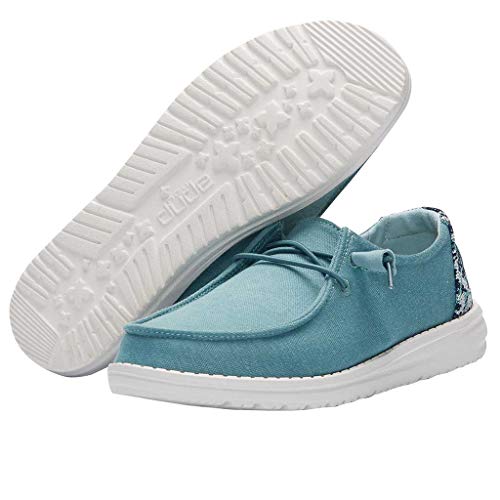 Image of HEYDUDE Women's Wendy Stretch Fleece Loafer Sea Blue