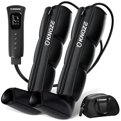 KNQZE Leg Massager for Circulation and Pain Relief, Air Compression Recovery System for Fast Leg Recovery, Reduce Muscle Fatigue, Swelling, Cramping, Gifts for Mom Dad Men Women Cover