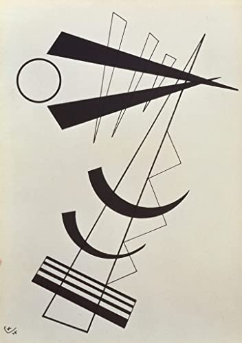 Prints Kandinsky Betonte Gewichte toile murale abstraite noire décoration salon 60x90
