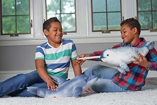 Miniatura 4 de Wild Republic Peluche Narwhal, animal de peluche, regalo para niños, océano vivo, 25 pulgadas