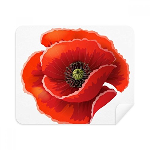 Chiffon de nettoyage grand coquelicot pour lunettes et écrans 2pcs DIYthinker