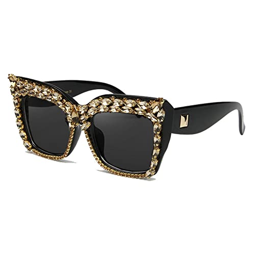 willochra Oversized Diamond Sunglasses Women Rhinestone Cat Eye Sunglasses Vintage bling party sunglasses Eyewear2