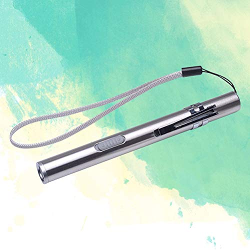 Uonlytech mini lanterna de LED USB recarregável bolso de aço inoxidável lanterna elétrica de alta lu