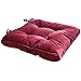 WHOJA Coussin de Chaise Coussin rehausseur de Chaise de Salle à Manger Coussin de siège carré de 43 cm pour Les Personnes âgées, postopératoires et Grossesse Coussins de Chaise de Jardin(Color:Red)