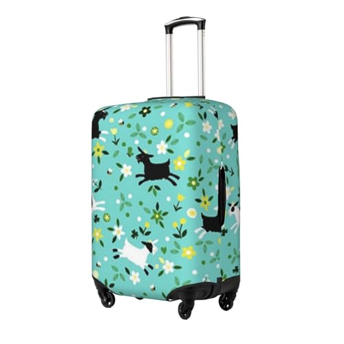 Goat Frolic Print Suitcase Cover Luggage Protector Washable Elastic Fashionable Travel Gear Cover2