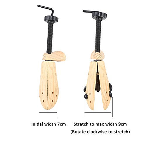 Pair Of Shoe Stretchers, Wood 2-Way Shoes Extender And Widener For Men And Women, Adjustable Length And Width Shoe Shaper, Applicable For High Heels, Sandals Or Sports Shoes, Large Size 10-13 #TOP5