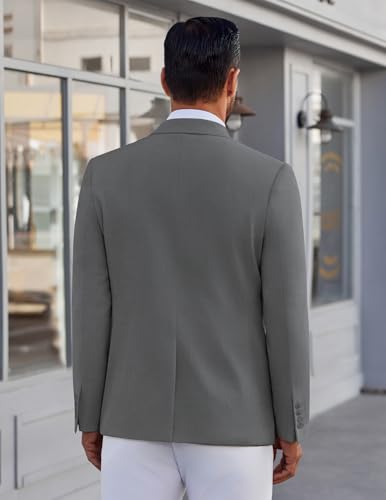 Veste costume un bouton homme chic veste décontractée légère blazer COOFANDY
