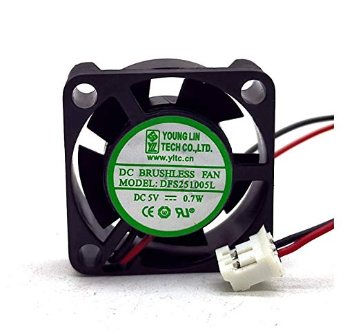 SCYHGLM Refrigerante para Yong Lin DFS251005L DC5V 0,7 W 25 x 25 x 10 mm 2,5 cm 2,5 cm 2 linhas