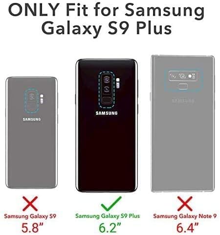 Miniatura 2 de YmhxcY Funda para Galaxy S9 Plus con 2 piezas protector de pantalla curvado 3D, soporte magnético para automóvil con anillo para Samsung Galaxy S9+