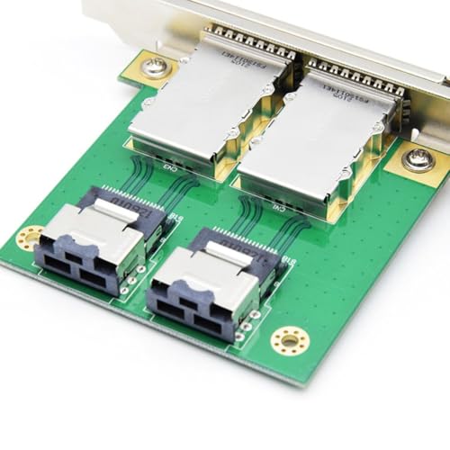 Soporte PCI Mini SAS SFF-8088 de 2 Puertos con Conector PCBA SFF-8087 4