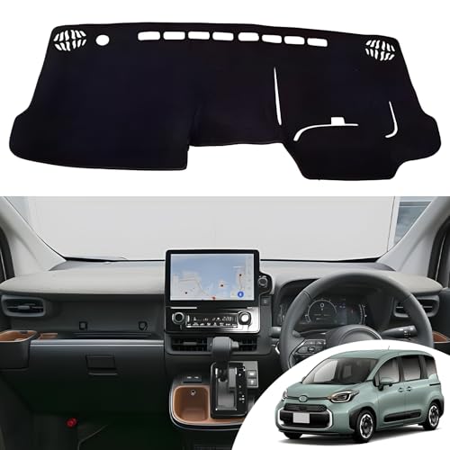 Syncnika ダッシュボードマット シエンタ 10系専用 シエンタ10系 合成スエード アクセサリー シエンタ 内装パーツ 映り込み解消 日焼け防止 キズ防止 滑り止め ブラック