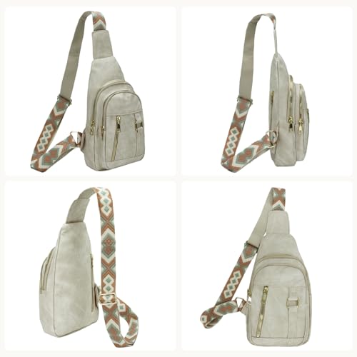 MICOM Small Sling Bag For Women，Casual Crossbody Sling PU Leather Bags，Anti-Theft Crossbody Bags，Sling Purses for Travel4