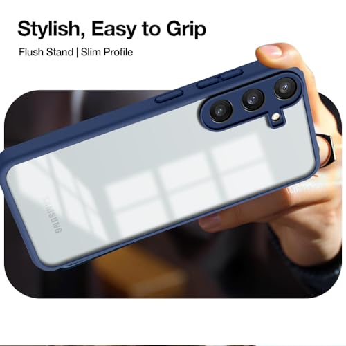 Image of KARWANBack Cover |Shockproof Bumper Case | Full Camera Protection | Raised Edges | Super Soft Side TPU | Bumper Case for Samsung Galaxy S24 - Blue