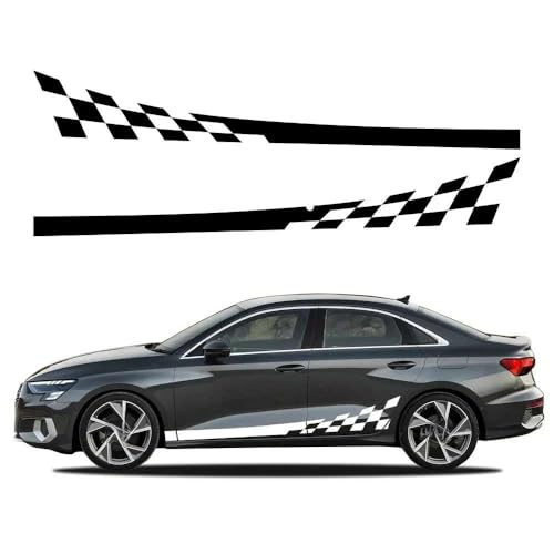 für Audi A3 8P 8V 8L 8Y S3 RS3 Limousine Sportback Limousine Autotür Seitenschierkleber Vinyl Rennstreifen Aufkleber Automuster und Aufkleber Zubehör