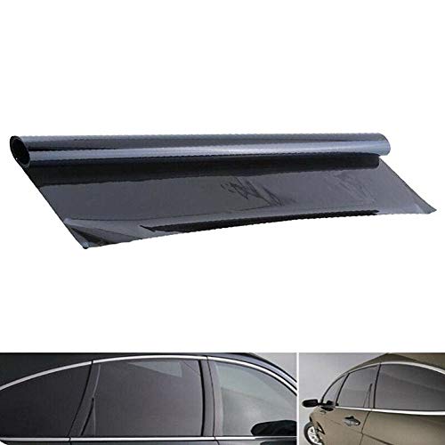Delleu Film Solaire pour vitres Intimité Auto Verre Teinté Autocollant Sun Block Film Isolant Anti-déflagrant Épaisseur Haute définition 1 Rouleau avec grattoir