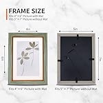 Fixwal 5x7 Picture Frame Set of 5, Vintage Photo Frame, Rustic Retro Picture Frame with Tempered Glass, Decorative Art on Walls and Tabletop Placement - Image 2