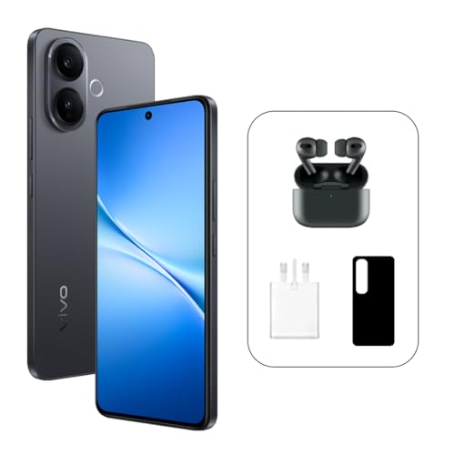 vivo V60 Lite 5G (Elegant Black 12GB RAM 512GB) | 120Hz AMOLED Display | 32MP Selfie Camera | 6500mAH | IP65 | V-Premier Earbuds Pro 24M Warranty 455Days Screen Replacement Middle East Version