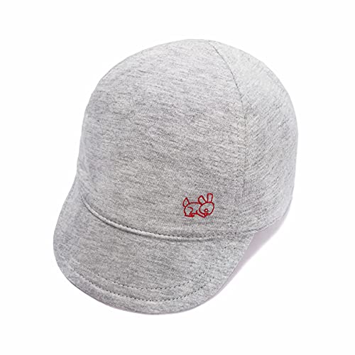 Keepersheep Baby Reversible Baseball Cap Infant Sun Hat, Shell Embroidery Cotton (Gray-New Size, 0-3 Months) #TOP6