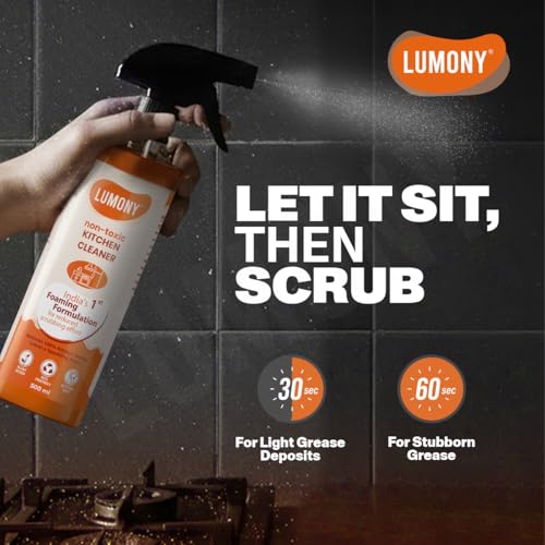 Image of Kitchen Cleaner - 500 ml | Instantly removes Tough Greases, No stains or residue | Maximum cleaning power | Cleans in 60 seconds | Suitable for Chimneys, Counter Tops, Stoves Cleaner