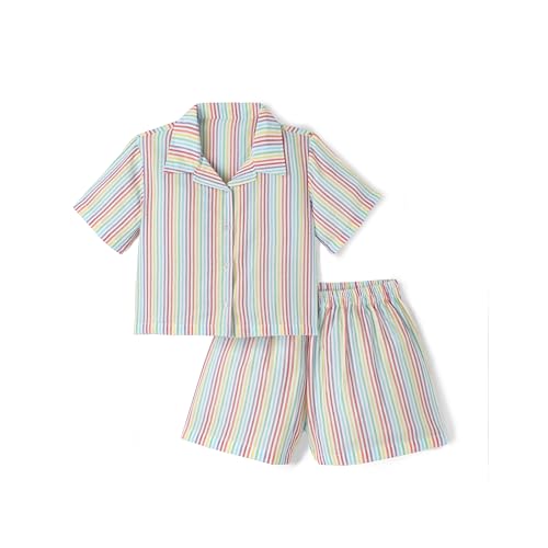 Image of Girls Premium Cotton Printed T-Shirt & Shorts Set | Summer Wear Comfortable Loungewear Clothing Set | Girls Co-Ord Set | Casual Half Sleeve Printed Top & Bottom Set